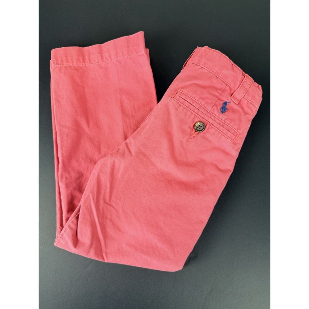 Polo Ralph Lauren Chino Pants Salmon Baby Boy Sz 4T Pony Logo